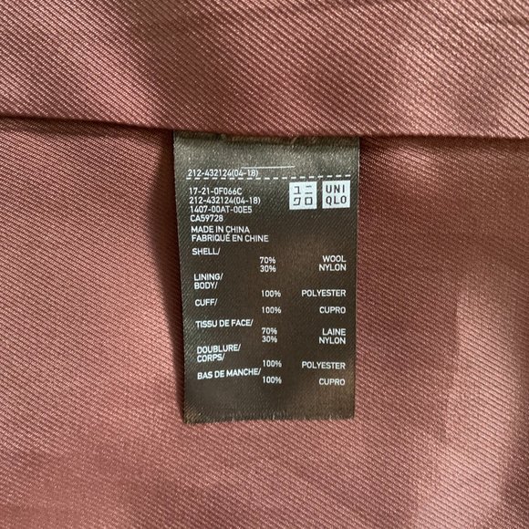 UNIQLO Navy Wool Coat - Picture 6 of 10